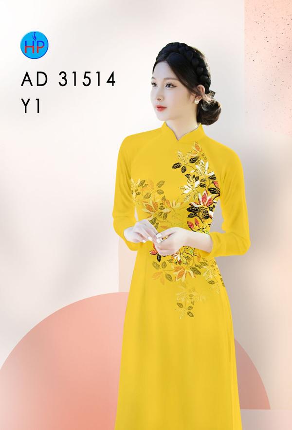 Vải Áo Dài Hoa In 3D AD 31514 10